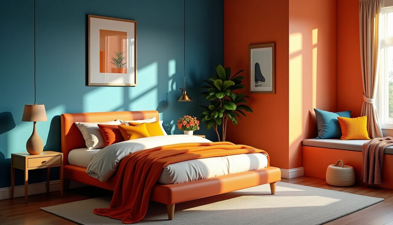 Idée peinture chambre adulte : osez les murs colorés